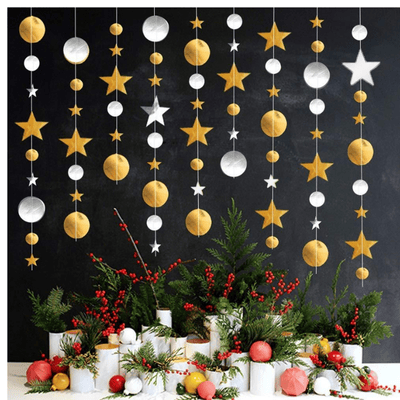 4m Glitter Circle Garland Banner Party Decoration
