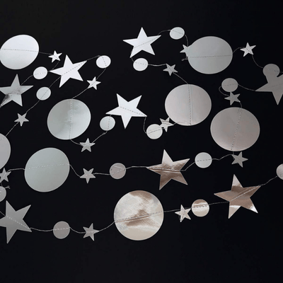 4m Glitter Circle Garland Banner Party Decoration