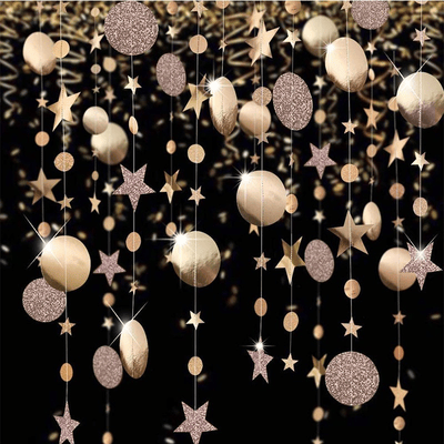 4m Glitter Circle Garland Banner Party Decoration