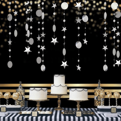 4m Glitter Circle Garland Banner Party Decoration