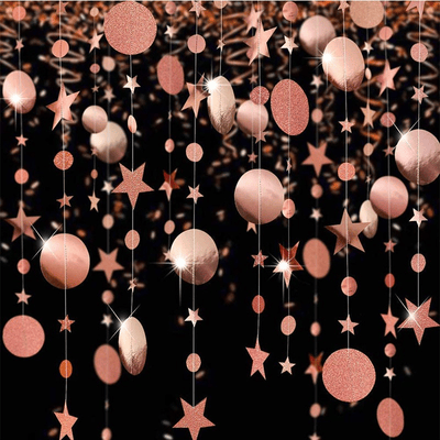 4m Glitter Circle Garland Banner Party Decoration