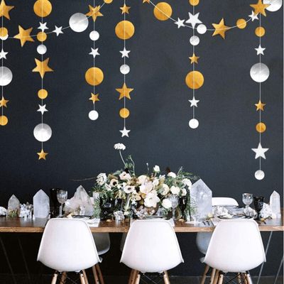 4m Glitter Circle Garland Banner Party Decoration