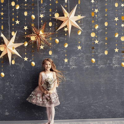 4m Glitter Circle Garland Banner Party Decoration