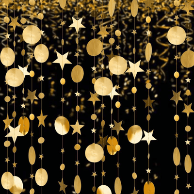 4m Glitter Circle Garland Banner Party Decoration