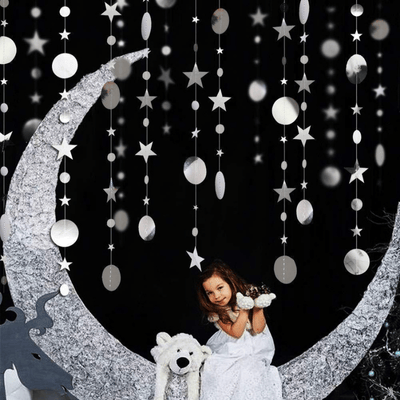 4m Glitter Circle Garland Banner Party Decoration