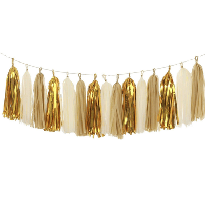 Mixed DIY Tissue Paper Tassel Garland Party Decorations 