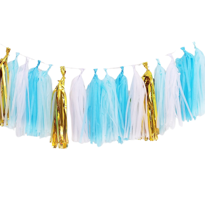 Mixed DIY Tissue Paper Tassel Garland Party Decorations 
