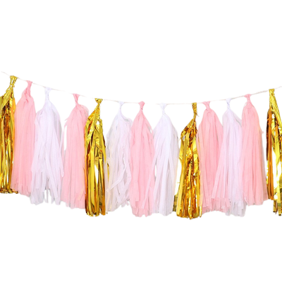 Mixed DIY Tissue Paper Tassel Garland Party Decorations 