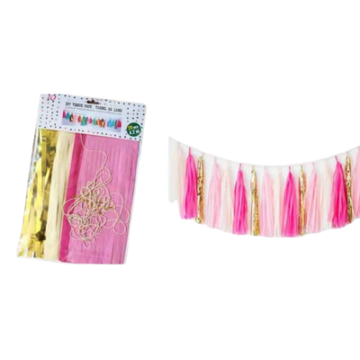Mixed DIY Tissue Paper Tassel Garland Party Decorations 