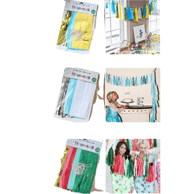 Mixed DIY Tissue Paper Tassel Garland Party Decorations 