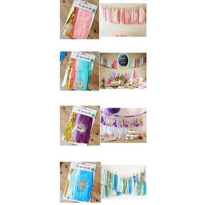 Mixed DIY Tissue Paper Tassel Garland Party Decorations 