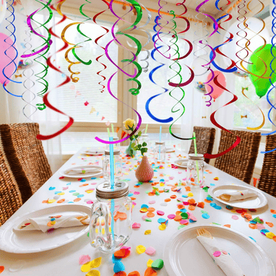 Spiral Hanging PVC Pendant Whirlpool Flower Party Decoration