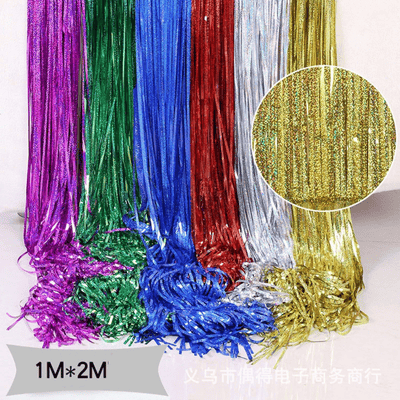  Party Glitter Tinsel Fringe Curtain Party Rain Slik Curtain