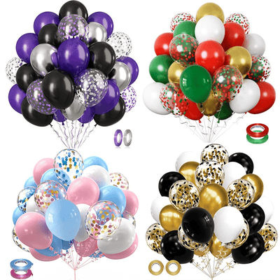 12 Inch 30Pcs Latex Balloons Assorted Color Multicolor 