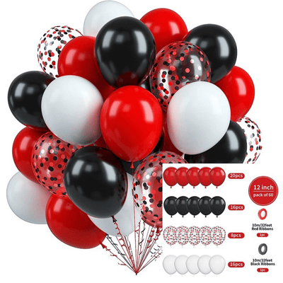 60 pcs 12 inch Latex Balloon Glitter Sequin Conttife Balloons 