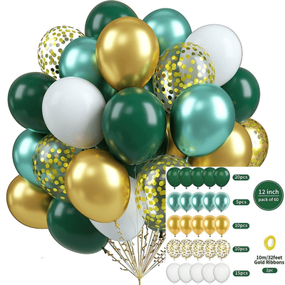 60 pcs 12 inch Latex Balloon Glitter Sequin Conttife Balloons 