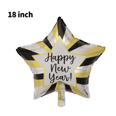 Aluminum Foil Balloon Happy New Year  Decoration 