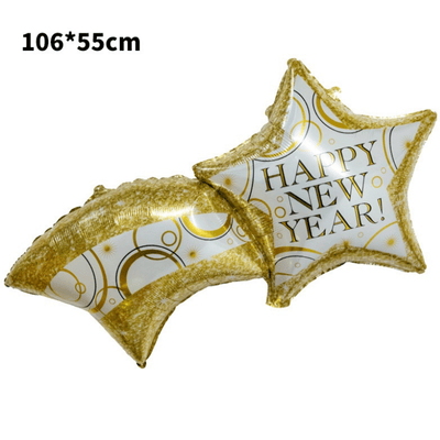 Aluminum Foil Balloon Happy New Year  Decoration 