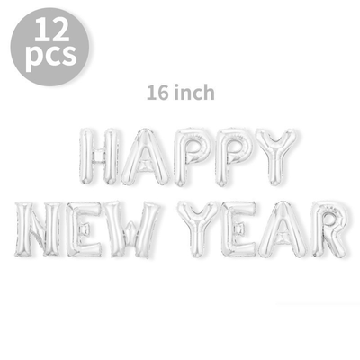 Aluminum Foil Balloon Happy New Year  Decoration 