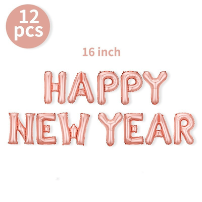 Aluminum Foil Balloon Happy New Year  Decoration 