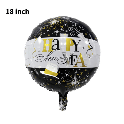 Aluminum Foil Balloon Happy New Year  Decoration 