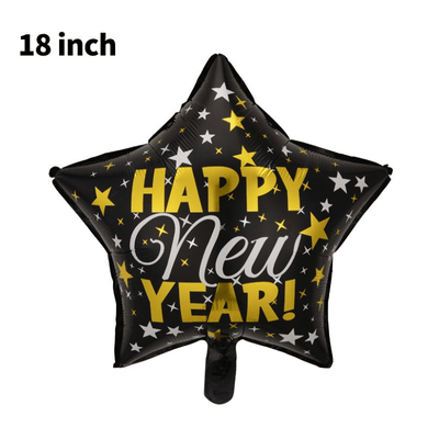 Aluminum Foil Balloon Happy New Year  Decoration 