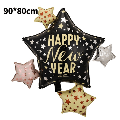 Aluminum Foil Balloon Happy New Year  Decoration 