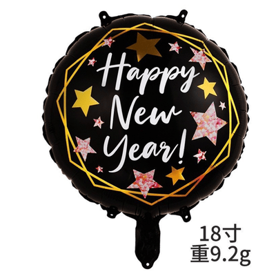 Aluminum Foil Balloon Happy New Year  Decoration 