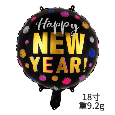 Aluminum Foil Balloon Happy New Year  Decoration 
