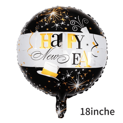 Aluminum Foil Balloon Happy New Year  Decoration 