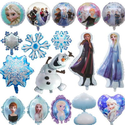 Cartoon Aluminum Foil Balloon Elsa Anna Princess Snow Baby