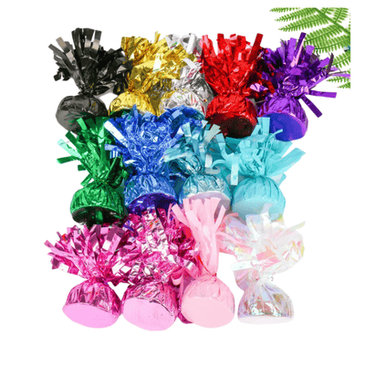 Balloon weight metallic wrapped foil balloon weights 