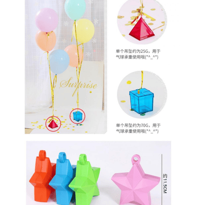  Wholesale star shape balloon weight for helium balloon 
