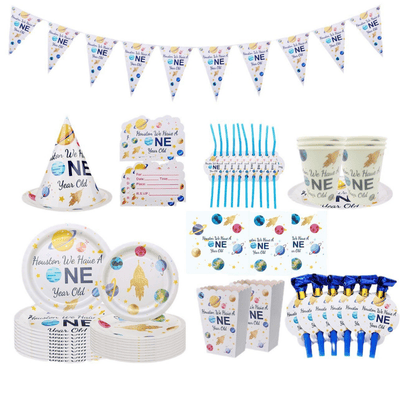 Outer Space Themed Party Disposable Tableware Decoration