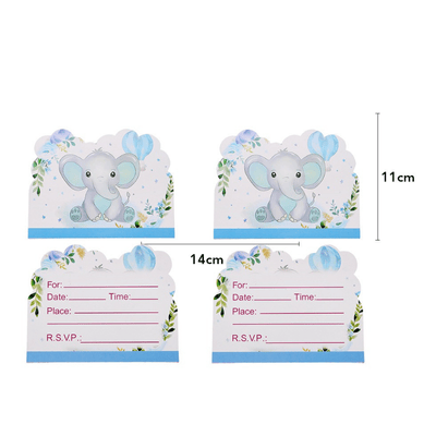 Baby Shower Boy Girl Gender Reveal Blue Elephant Theme party