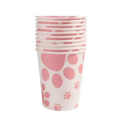 New Pink Dog Paw Birthday Party Disposable Tableware Set 
