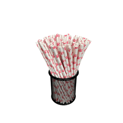 New Pink Dog Paw Birthday Party Disposable Tableware Set 