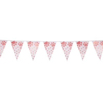 New Pink Dog Paw Birthday Party Disposable Tableware Set 