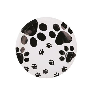 New dog footprints dog paw disposable paper tableware 