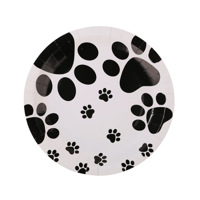 New dog footprints dog paw disposable paper tableware 