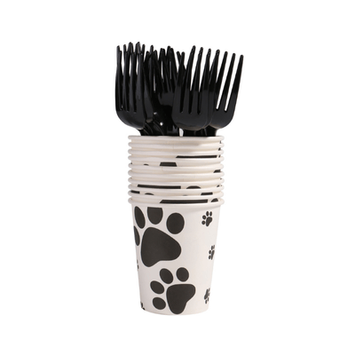 New dog footprints dog paw disposable paper tableware 