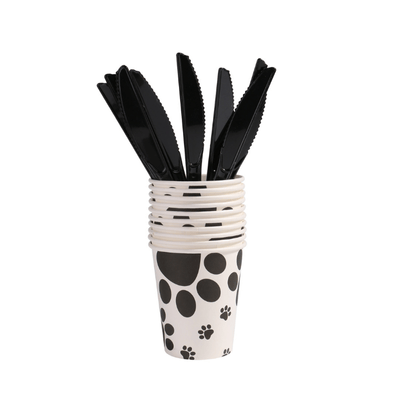 New dog footprints dog paw disposable paper tableware 