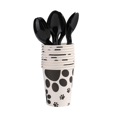New dog footprints dog paw disposable paper tableware 