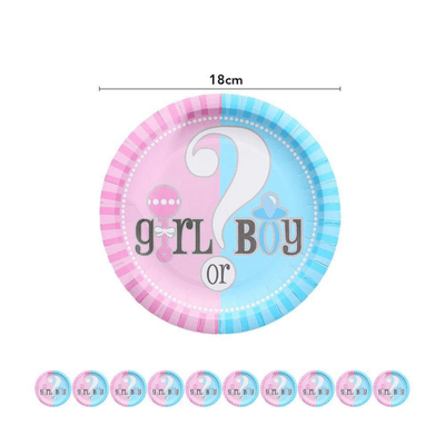  Baby shower boy or girl gender reveal party decorations set