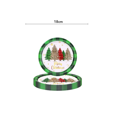 Paper plates napkins sets for Christmas disposable dinnerware