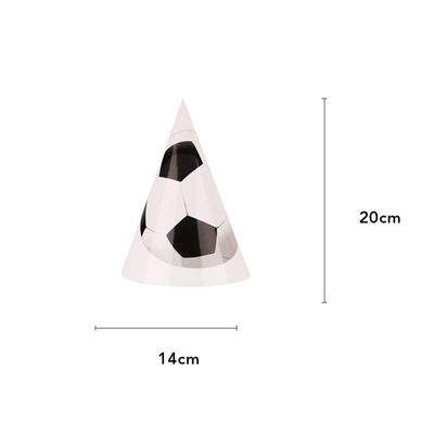 White black football soccer theme tableware set decorations 