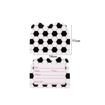 White black football soccer theme tableware set decorations 