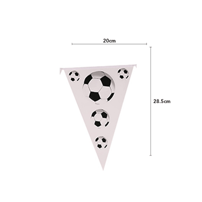 White black football soccer theme tableware set decorations 