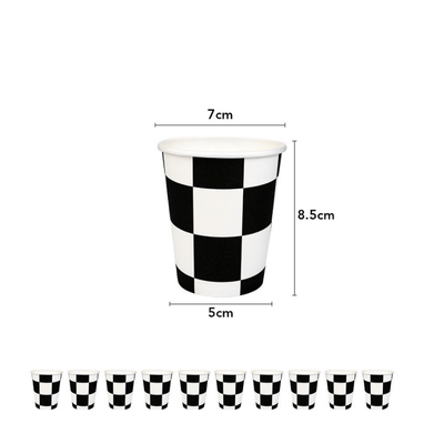  Black and white checkered racecar themed party decoration