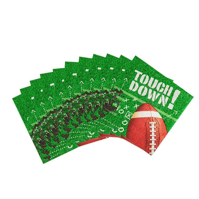 Rugby football disposable dinnerware for kids birthday decor